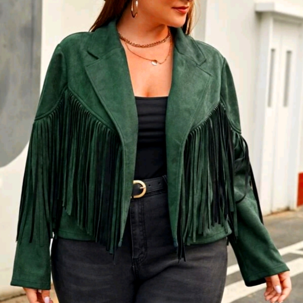 Fringe suede jacket